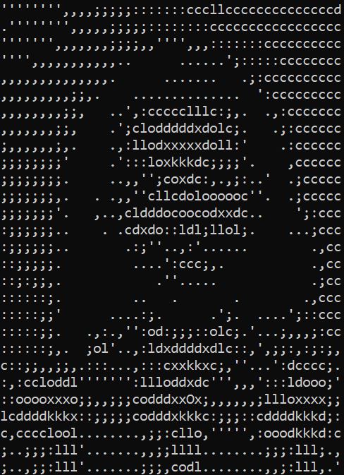 Kai Hamilton as ASCII Art.